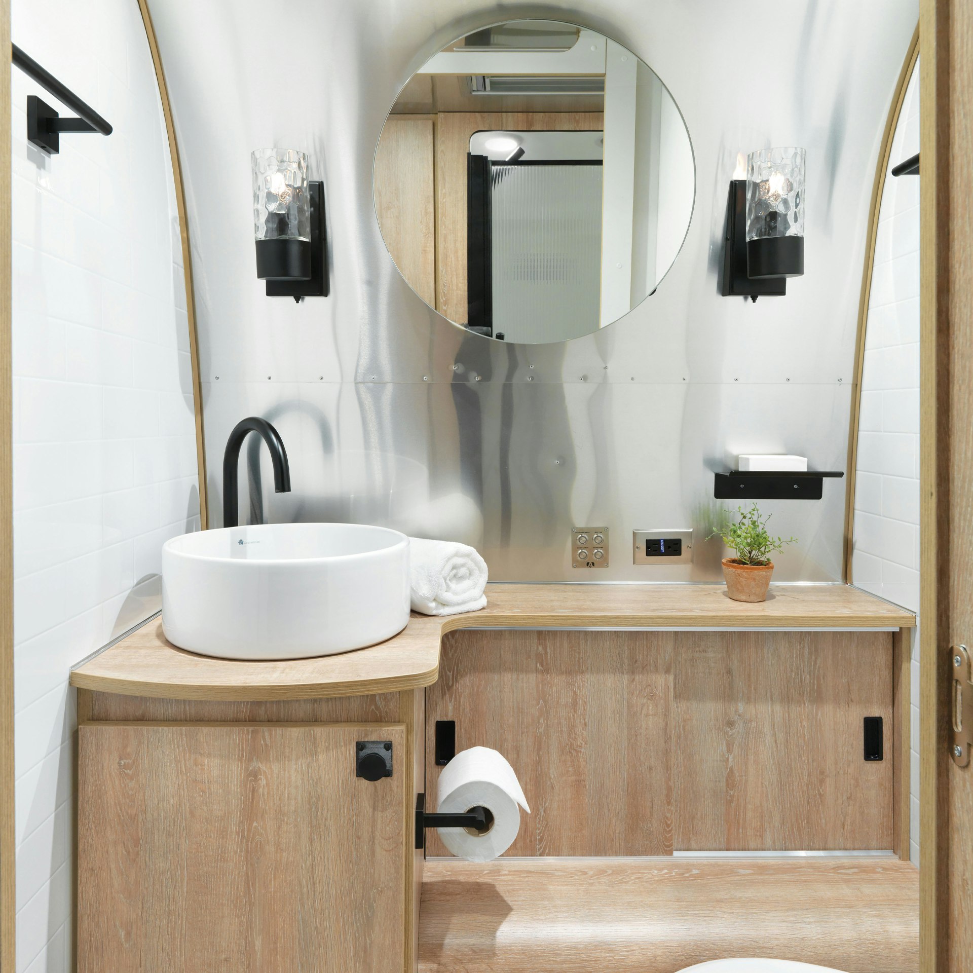 Airstream Pottery Barn Special Edition Travel Trailer bathroom features